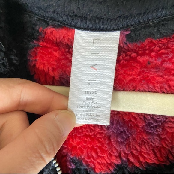 LIVI Half-Zip Sherpa Pullover in Solstice Rose size 18/20 - Picture 14 of 15